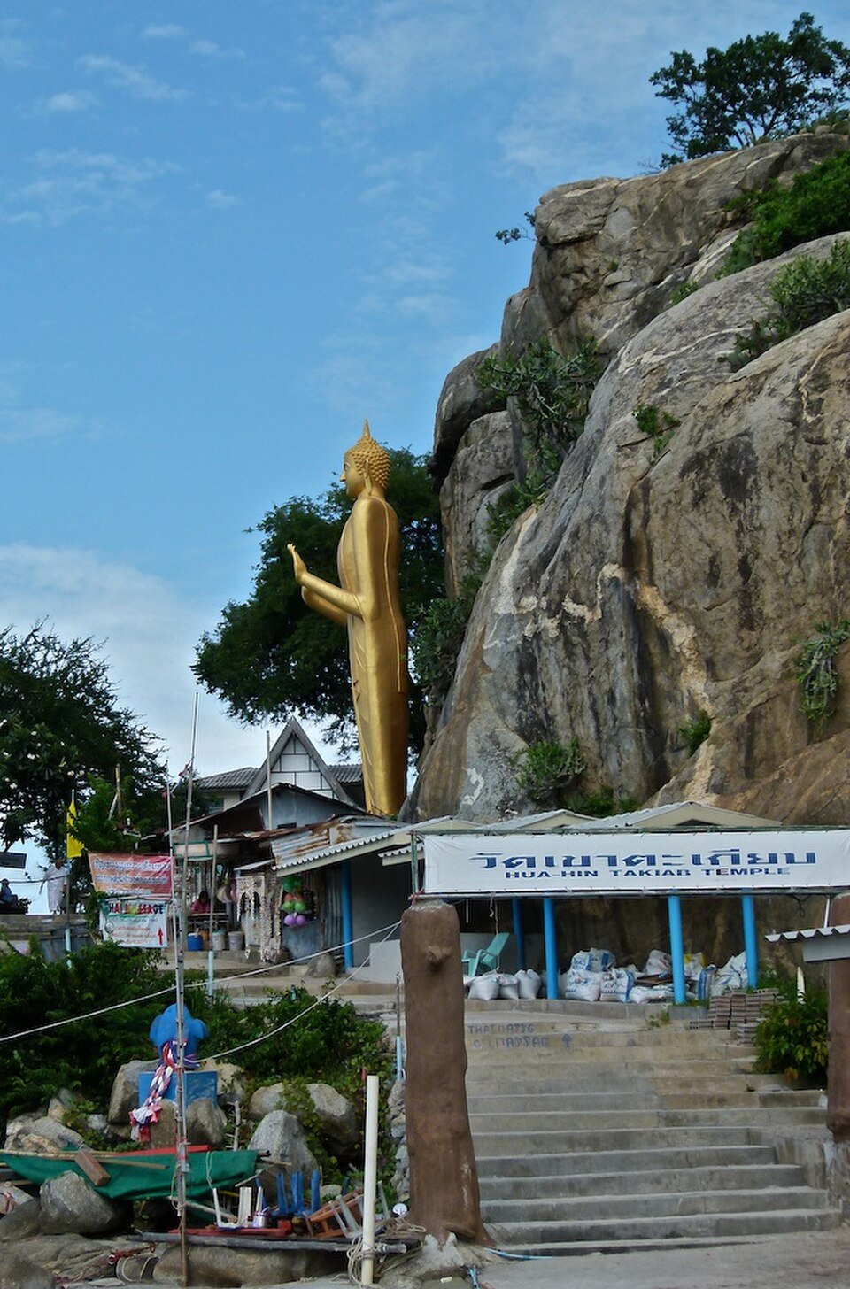 Wat Khao Takiab Buddha statue on Monkey Mountain Hua Hin