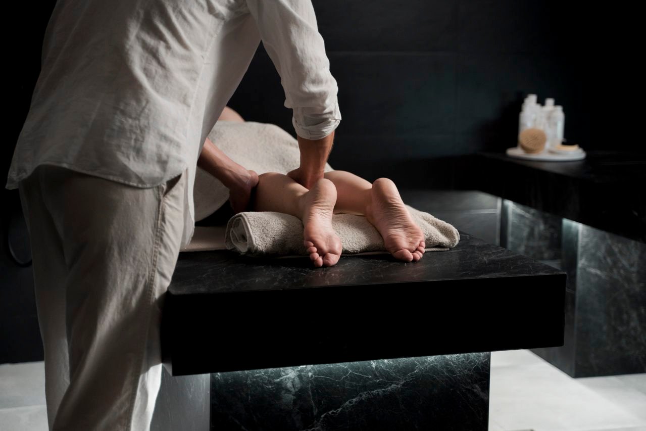 Foot massage at a budget spa in Hua Hin Thailand